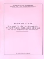 Ứng dụng vật liệu polyme compozit để hứng và chứa nước ăn cho đồng bào xã Lũng Cú, huyện Đồng Văn, tỉnh Hà Giang