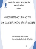 báo cáo tốt nghiệp công nghệ mạng riêng ảo vpn các giao thức  đường hầm và bảo mật