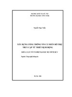 Xây dựng cổng thông tin cá nhân hỗ trợ truy cập từ thiết bị di động