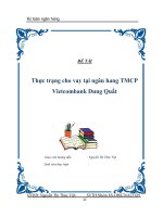 Thực trạng cho vay tại ngân hàng Thương mại cổ phần Vietcombank Dung Quất