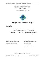 tài sản chung của vợ chồng, những vấn đề lý luận và thực tiễn