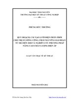 Quy hoạch, cải tạo lưới điện phân phối cho thị xã sông công (Thái Nguyên) giai đoạn từ 2012 đến 2020 và nghiên cứu phương pháp nâng cao chất lượng điện áp
