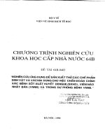 Nghiên cứu ứng dụng để sản xuất thử các chế phẩm sinh vật và vắcxin dùng cho việc chuẩn đoán chính xác bệnh sốt xuất huyết Dengue (SXHD), viên não Nhật Bản (VNNB) và trong dự phòng bệnh VNNB