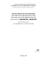 Hoàn thiện công nghệ nhân giống vô tính bằng giâm cành và phát triển hai giống chè chất lượng cao Phúc Vân Tiên và Keo An Tích