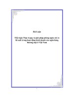 Thực trạng và giải pháp phòng ngừa rủi ro lãi suất trong hoạt động kinh doanh của ngân hàng thương mại ở Việt Nam