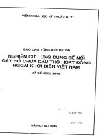 Ngiên cứu ứng dụng bể nổi đấy hở chứa dầu thô hoạt động ngoài khơi biển Việt Nam