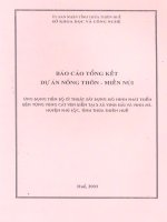 Ứng dụng tiến bộ kỹ thuật xây dựng các Mô hình phát triển bền vững vùng cát ven biển tại 2 xã Vinh Hải và Vinh Mỹ, huyện Phú Lộc, tỉnh Thừa thiên Huế