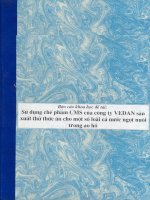 Sử dụng chế phẩm CMS của công ty VEDAN sản xuất thử thức ăn cho một số loài cá nước ngọt nuôi trong ao hồ