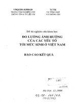 Đo lường ảnh hưởng của các yếu tố tới mức sinh ở Việt Nam