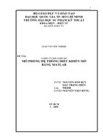 Mô phỏng hệ thống điều khiển mở bằng MATLAB