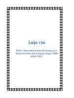 Hoàn thiện kế toán tiền lương và các khoản trích theo tiền lương tại Công ty trách nhiệm hữu hạn Đông Tiến