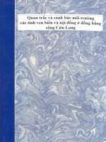 Quan trắc và cảnh báo môi trường các tỉnh ven biển và nội đồng ở đồng bằng sông Cửu Long