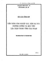 Tiền trình công nghiệp hóa, hiện đại hóa phương hướng và mục tiêu lựa chọn trong tuần giai đoạn