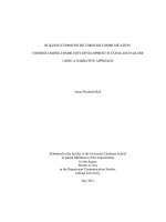 BUILDING COMMUNITIES THROUGH COMMUNICATION: UNDERSTANDING COMMUNITY DEVELOPMENT SUCCESS AND FAILURE USING A NARRATIVE APPROACH