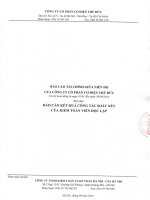 công ty cổ phần cơ điện thủ đức báo cáo tài chính giữa niên độ từ 1 tháng 1 đến 30 tháng 6 năm 2014 kèm báo cáo kết quả công tác soát xét của kiểm toán viên độc lập