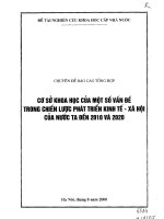 Cơ sở khoa học của một số vấn đề trong chiến lược phát triển kinh tế xã hội của nước ta đến 2010 và 2020