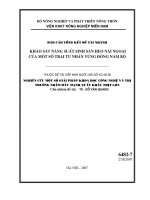 Khảo sát năng suất sinh sản heo nái của một số trại tư nhân vùng Đông Nam Bộ