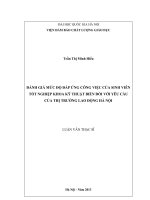 Luận văn thạc sĩ đánh giá mức độ đáp ứng công việc của sinh viên tốt nghiệp khoa kỹ thuật biển đối với yêu cầu của thị trường lao động hà nội