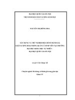 luận văn thạc sĩ xây DỰNG và THỬ NGHIỆM bộ CHỈ số ĐÁNH GIÁ CHẤT LƯỢNG HOẠT ĐỘNG QUẢN lý SINH VIÊN tại TRƯỜNG đại học KHOA học tự NHIÊN – đại học QUỐC GIA hà nội