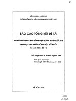 Nghiên cứu chương trình dạy ngôn ngữ Quốc Gia cho học sinh phổ thông một số nước