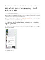 Một số thủ thuật facebook hay có thể bạn chưa biết