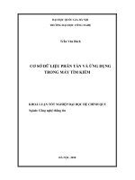 hệ cơ sở dữ liệu phân tán và ứng dụng trong máy tìm kiếm