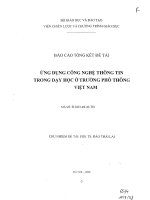 Ứng dụng công nghệ thông tin trong dạy học ở trường phổ thông Việt Nam
