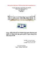 điều kiện để trở thành tập quán thương mại quốc tế. phân tích tập quán quốc tế giao hàng theo điều kiện fob