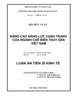 nâng cao năng lực cạnh tranh của ngành chế biến thủy sản việt nam
