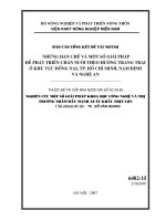 Những hạn chế và một số giải pháp để phát triển chăn nuôi theo hướng trang trai ở khu vực Đồng Nai, thành phố Hồ Chí Minh, Nam Định và Nghệ An