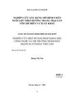 Nghiên cứu xây dựng mô hình chăn nuôi lợn theo hướng trang trại gắn với chế biến và xuất khẩu