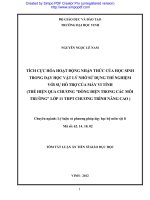 tích cực hóa hoạt động nhận thức của học sinh trong dạy học vật lý nhờ sử dụng thí nghiệm với sự hỗ trợ của máy vi tính