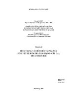 Hiện trạng và diễn biến tài nguyên sinh vật hệ đầm phá Tam Giang Cầu Hai, Thừa Thiên Huế