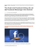 Thủ thuật chat facebook không cần cài đặt facebook messenger trên android