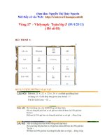 Đề toán Violympic Vòng 17 lớp 5