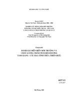 Đánh giá diễn biến môi trường và chất lượng trầm tích hệ đầm phá Tam Giang Cầu Hai (Thừa Thiên Huế)