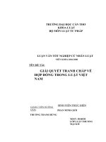 giải quyết tranh chấp về hợp đồng trong luật việt nam