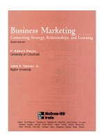 business marketing connecting strategy relationships and learning