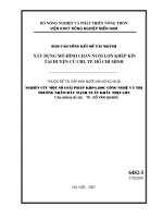 Xây dựng mô hình chăn nuôi lợn khép kín tại huyện Củ Chi, thành phố Hồ Chí Minh