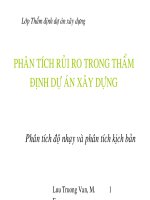 PHÂN TÍCH ĐỘ RỦI RO TRONG THẨM ĐỊNH DỰ ÁN XÂY DỰNG