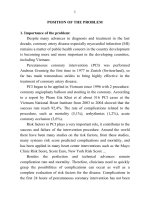 nghiên cứu đặc điểm một số biến chứng trong 24 giờ đầu can thiệp động mạch vành qua da tại viện tim mạch quốc gia việt nam bản tóm tắt tiếng anh