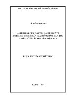 Đề tài : Ảnh hưởng của đạo tin lành đối với đời sống tinh thần của đồng bào dân tộc thiểu số ở tây nguyên hiện nay
