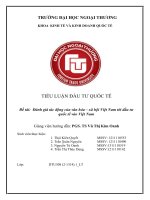 Đánh giá tác động của văn hóa xã hội Việt Nam tới đầu tư quốc tế vào Việt Nam