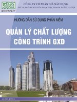 giáo trình hướng dẩn sử dụng phần mem quản lý chất lượng công trình GXD