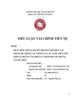 Những bất ổn thường gặp hiện nay trong hệ thống ngân hàng thương mại (NHTM) của các nước trên thế giới và những ứng phó của ngân hàng trung ương (NHTW) đối với những vấn đề này