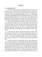 tóm tắt luận án tiến sĩ hoạt động mưu sinh của người kháng ở xã chiềng bôm, huyện thuận châu, tỉnh sơn la