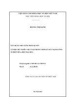 tóm tắt luận án tiến sĩ  xây dựng nhà nước pháp quyền xã hội chủ nghĩa việt nam trong thời kỳ đẩy mạnh công nghiệp hóa, hiện đại hóa