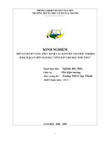 SKKN rèn luyện kỹ năng thực hành các dạng bài tập trắc nghiệm khách quan môn giáo dục công dân cho học sinh thcs