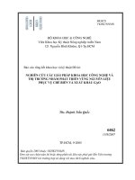 Nghiên cứu các giải pháp khoa học công nghệ và thị trường nhằm phát triển vùng nguyên liệu phục vụ chế biến và xuất khẩu gạo