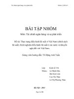 : Thực trạng điều hành lãi suất ở Việt Nam (chính sách lãi suất). Kinh nghiệm điều hành lãi suất ở các nước và khuyến nghị đối với Việt Nam